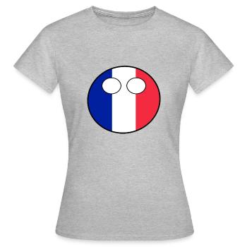 Countryball Country Home France - Women's T-Shirt - heather grey - Front - AI Model Female 172 dark (172cm)