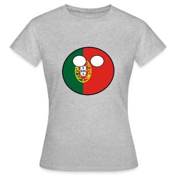 Countryball Country Home Portugal - Women's T-Shirt - heather grey - Front - AI Model Female 172 dark (172cm)