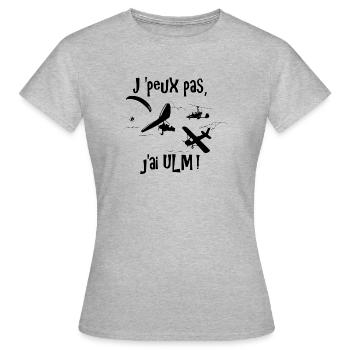 Ich kann nicht. Ich habe ULM. - Frauen T-Shirt - Grau meliert - Vorne - AI Model Female 172 dark (172cm)
