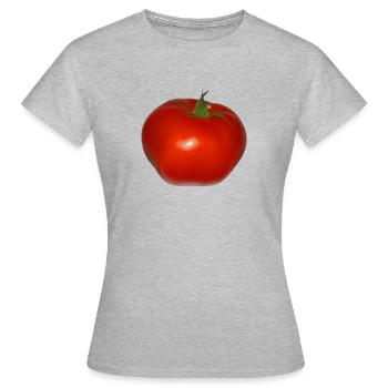 tomato - Women's T-Shirt - heather grey - Front - AI Model Female 172 dark (172cm)
