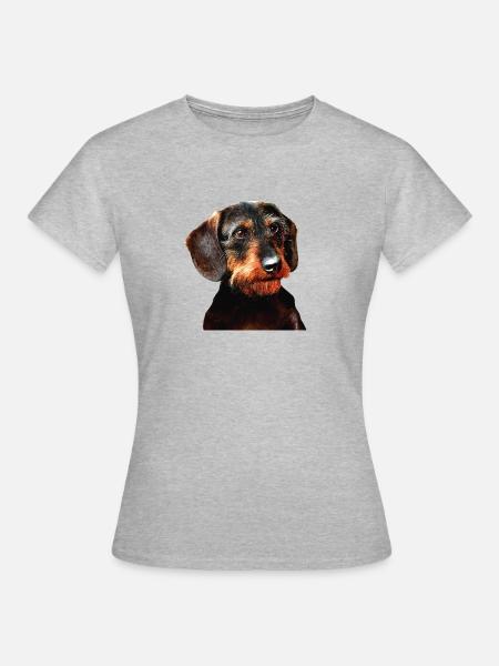 Teckel - T-shirt Femme - gris chiné