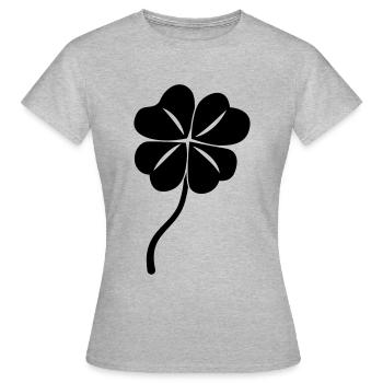 La chance de Cloverleaf - T-shirt Femme - gris chiné - Devant - AI Model Female 172 dark (172cm)