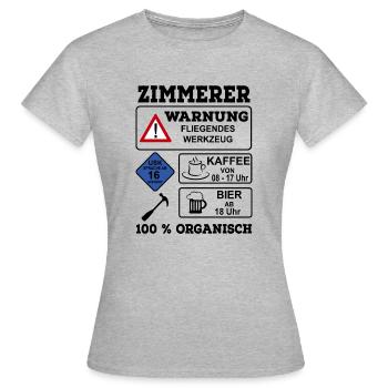 Zimmerer - Frauen T-Shirt - Grau meliert - Vorne - AI Model Female 172 dark (172cm)