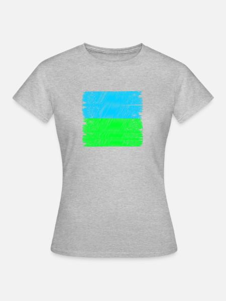 streifen - Frauen T-Shirt - Grau meliert