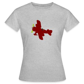Avion - T-shirt Femme - gris chiné - Devant - AI Model Female 172 dark (172cm)