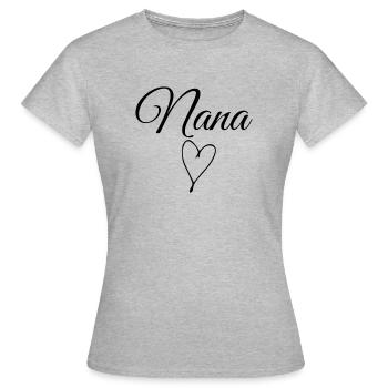 Nana Heart - Women's T-Shirt - heather grey - Front - AI Model Female 172 dark (172cm)
