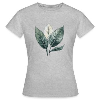 Sensation florale - T-shirt Femme - gris chiné - Devant - AI Model Female 172 dark (172cm)