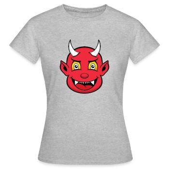 LITTLE DEVIL - T-shirt Femme - gris chiné - Devant - AI Model Female 172 dark (172cm)