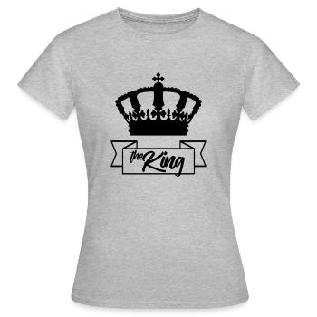 The King King Crown - Women's T-Shirt - heather grey - Front - AI Model Female 172 dark (172cm)