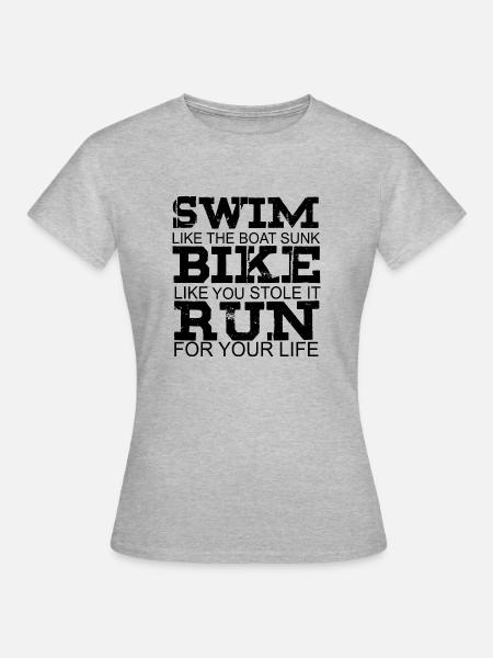 Triathlon - Frauen T-Shirt - Grau meliert