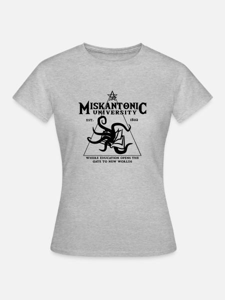 Miskantonic University Print - Frauen T-Shirt - Grau meliert