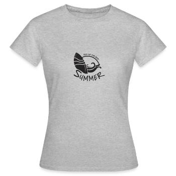 Summer - Frauen T-Shirt - Grau meliert - Vorne - AI Model Female 172 dark (172cm)