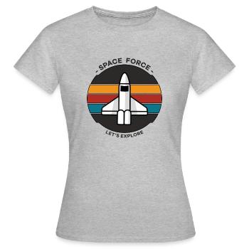 Space Force - T-shirt Femme - gris chiné - Devant - AI Model Female 172 dark (172cm)
