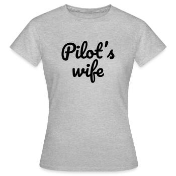 Pilots wife | Pilot's wife | Do not address - Women's T-Shirt - heather grey - Front - AI Model Female 172 dark (172cm)