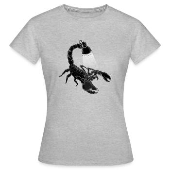 Scorpion - T-shirt Femme - gris chiné - Devant - AI Model Female 172 dark (172cm)