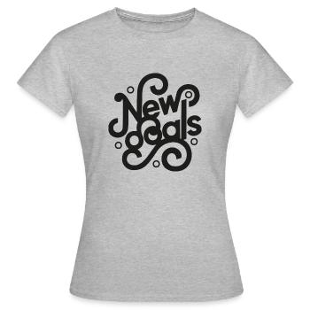Concevoir de nouveaux objectifs / nouveaux objectifs / énonciations - T-shirt Femme - gris chiné - Devant - AI Model Female 172 dark (172cm)