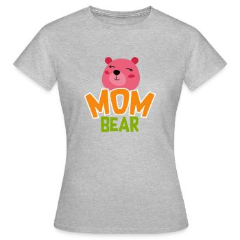 Mom Bear - Women's T-Shirt - heather grey - Front - AI Model Female 172 dark (172cm)