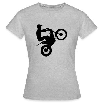Trial - Moto Trial - Motorcycle Trial - Women's T-Shirt - heather grey - Front - AI Model Female 172 dark (172cm)