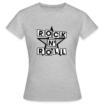 Rock N 'Roll - T-shirt Femme - gris chiné - Devant - AI Model Female 172 dark (172cm)