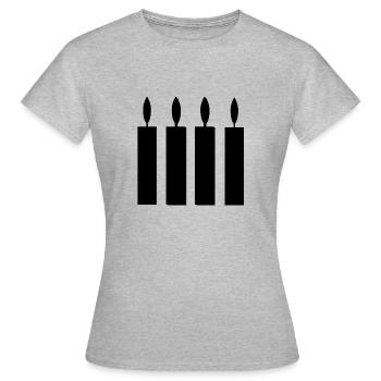 2 Ronnies' 4 Candles - Women's T-Shirt - heather grey - Front - AI Model Female 172 dark (172cm)