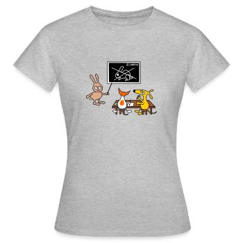 Hundeschule - Frauen T-Shirt - Grau meliert - Vorne - AI Model Female 172 dark (172cm)