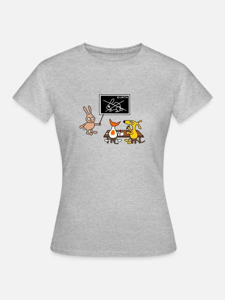 Hundeschule - Frauen T-Shirt - Grau meliert