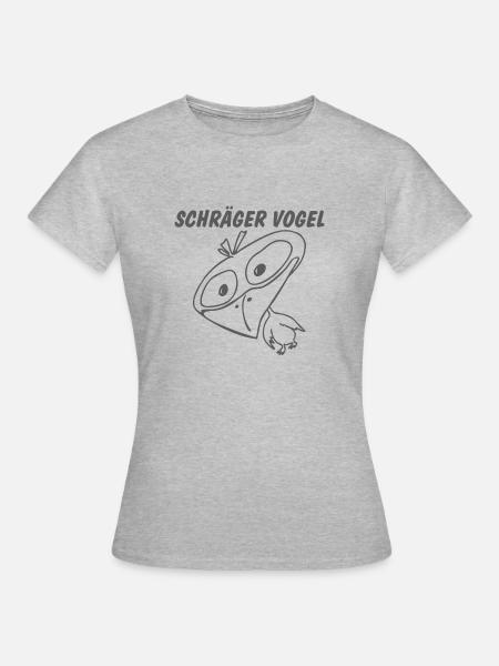 schraeger Vogel - Frauen T-Shirt - Grau meliert
