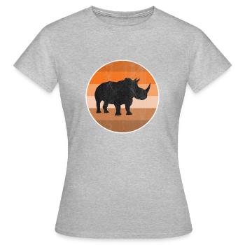 Nashorn - Frauen T-Shirt - Grau meliert - Vorne - AI Model Female 172 dark (172cm)