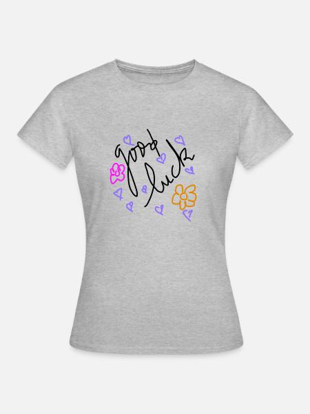 Viel Glück - Frauen T-Shirt - Grau meliert