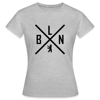 Berlin - T-shirt Femme - gris chiné - Devant - AI Model Female 172 dark (172cm)