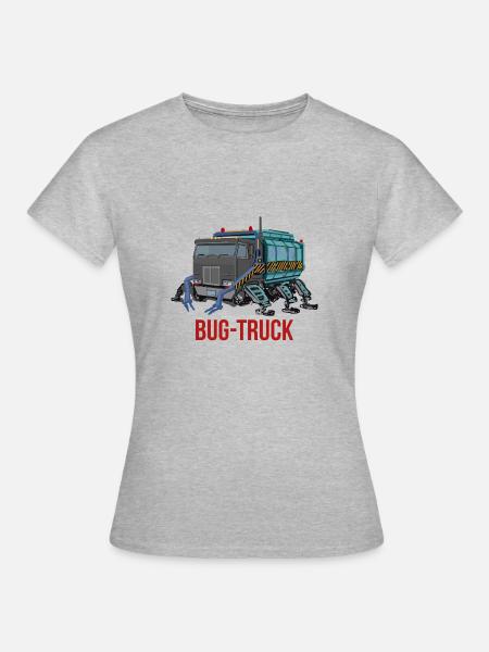 Der Bug-Truck - Frauen T-Shirt - Grau meliert