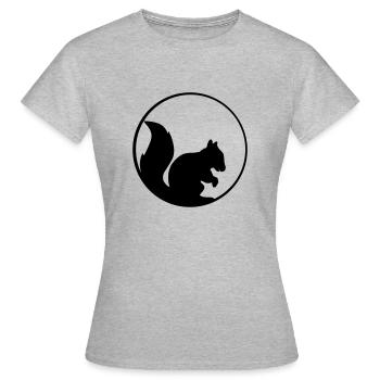 nuit lune soleil cercle rond logo silhouette noir - T-shirt Femme - gris chiné - Devant - AI Model Female 172 dark (172cm)