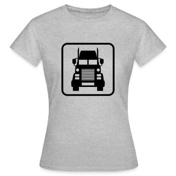 signe de camion camion conducteur de camion conduite voiture - T-shirt Femme - gris chiné - Devant - AI Model Female 172 dark (172cm)