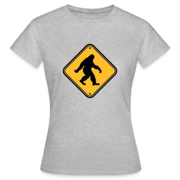Shield note hazard caution caution zone warnun - Women's T-Shirt - heather grey - Front - AI Model Female 172 dark (172cm)