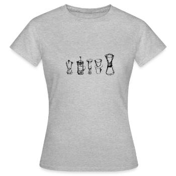 Café alternatif - T-shirt Femme - gris chiné - Devant - AI Model Female 172 dark (172cm)