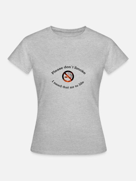 Don´t Smoke - Frauen T-Shirt - Grau meliert