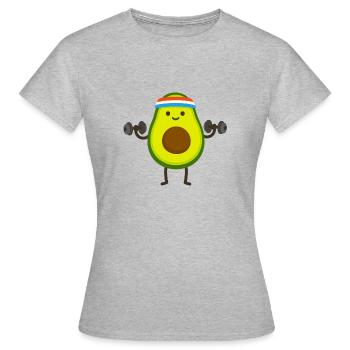 Avocado - Frauen T-Shirt - Grau meliert - Vorne - AI Model Female 172 dark (172cm)