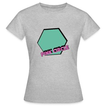 Hexagone vintage avec texte - T-shirt Femme - gris chiné - Devant - AI Model Female 172 dark (172cm)