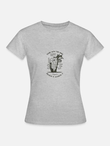 Kite Surf - Frauen T-Shirt - Grau meliert