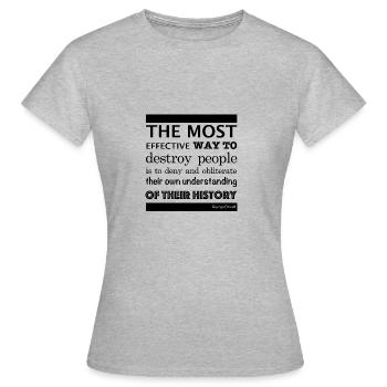 Destroy Civilization - Women's T-Shirt - heather grey - Front - AI Model Female 172 dark (172cm)