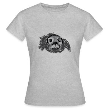 Phoques surgits / Surfacing Seal - Design I - T-shirt Femme - gris chiné - Devant - AI Model Female 172 dark (172cm)