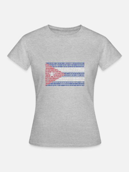 Kuba Flagge Binärcode Bit Byte Binär Informatik PC - Frauen T-Shirt - Grau meliert