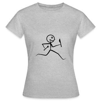 Coureur affamé, courir - T-shirt Femme - gris chiné - Devant - AI Model Female 172 dark (172cm)