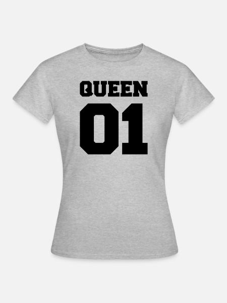 queen 01 - Frauen T-Shirt - Grau meliert