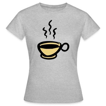 Coffee cup of coffee cup - Women's T-Shirt - heather grey - Front - AI Model Female 172 dark (172cm)