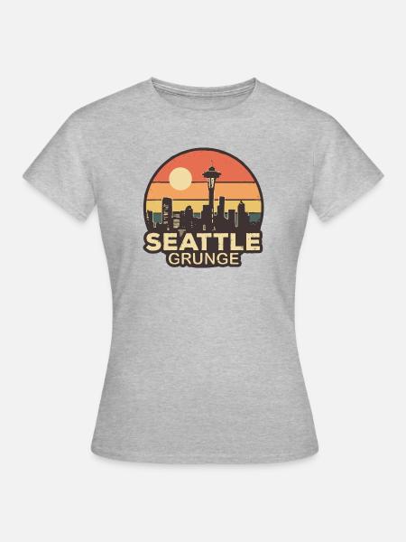 Seattle Grunge - Frauen T-Shirt - Grau meliert