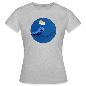 vague - T-shirt Femme - gris chiné - Devant - AI Model Female 172 dark (172cm)
