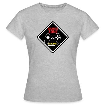 Zone des joueurs - T-shirt Femme - gris chiné - Devant - AI Model Female 172 dark (172cm)