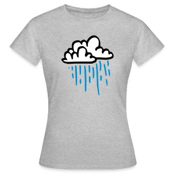 Deux nuages de pluie colorés / deux nuages de pluie - T-shirt Femme - gris chiné - Devant - AI Model Female 172 dark (172cm)