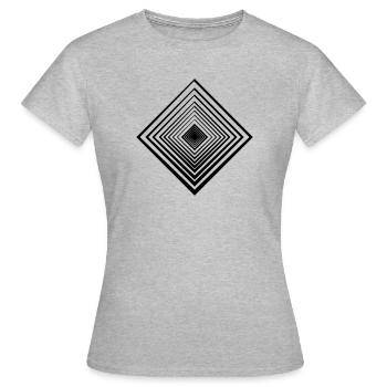 abstract - Tunnel - Women's T-Shirt - heather grey - Front - AI Model Female 172 dark (172cm)
